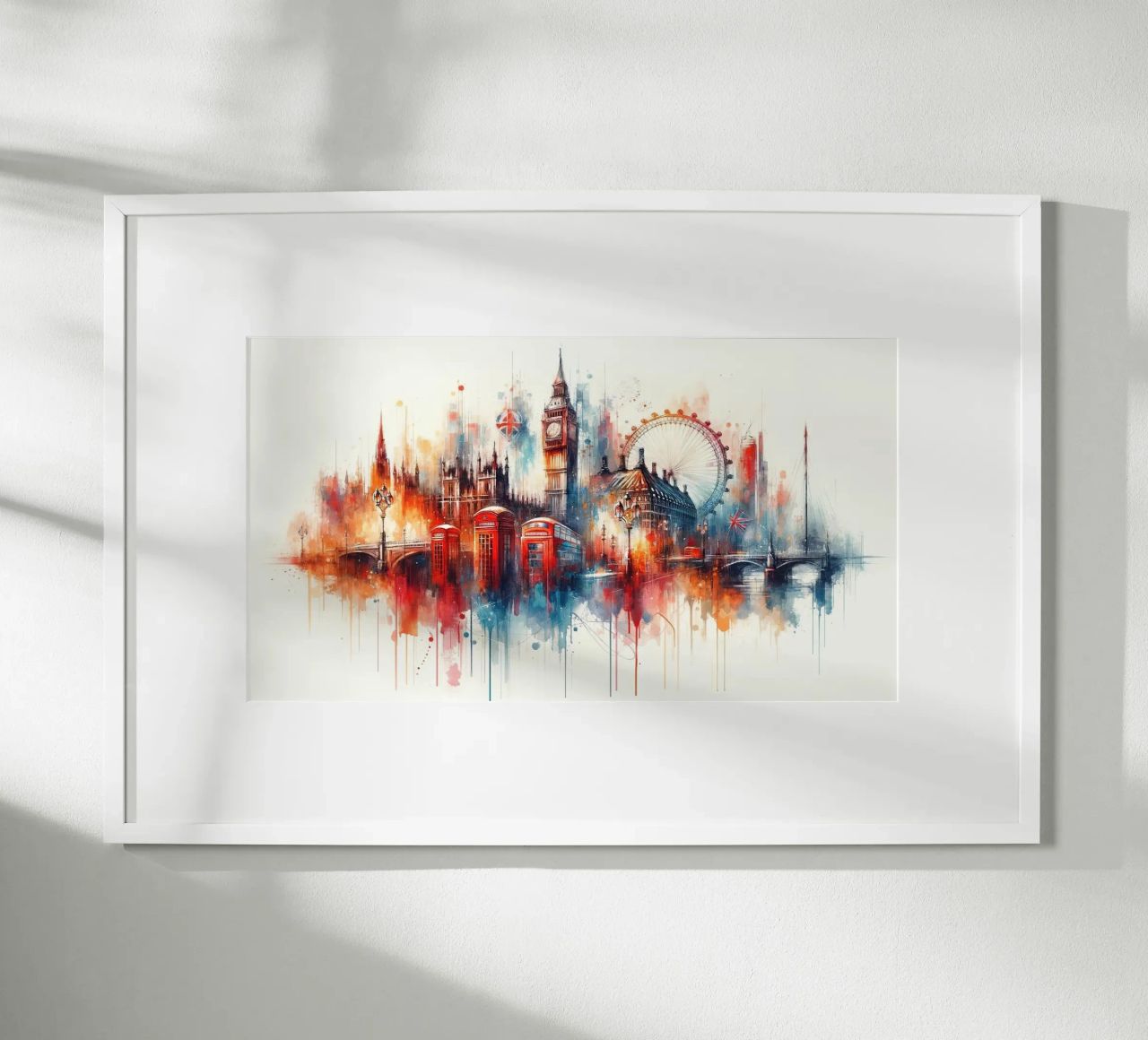 Watercolor London Skyline poster by Chromatic Fusion Studio