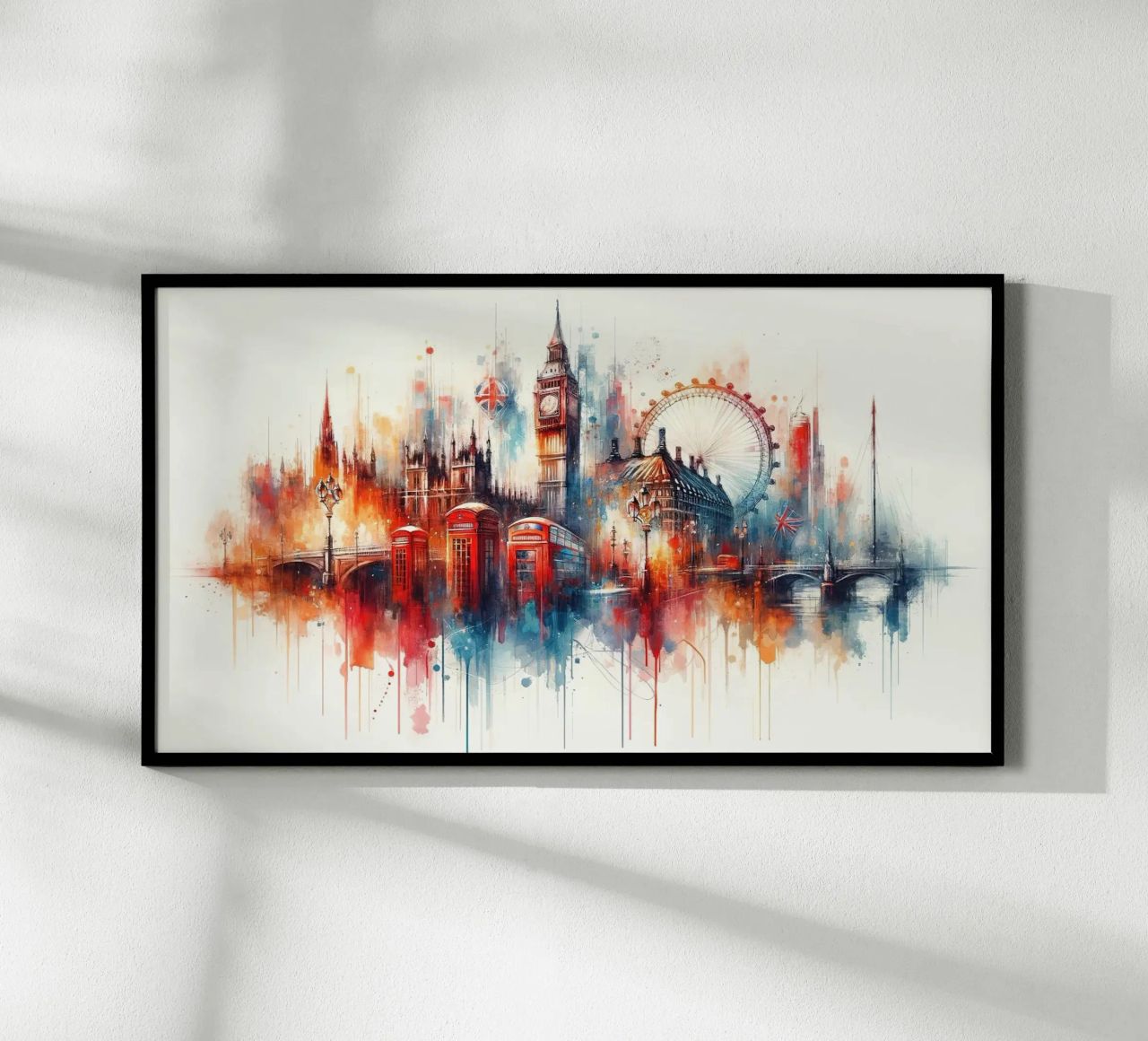Watercolor London Skyline poster by Chromatic Fusion Studio
