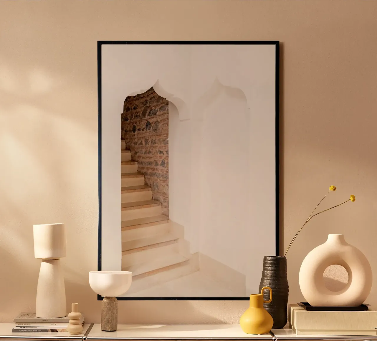 Scala ad arco bianca Boho a Marrakech carta hahnemühle da Henrike Schenk Photography