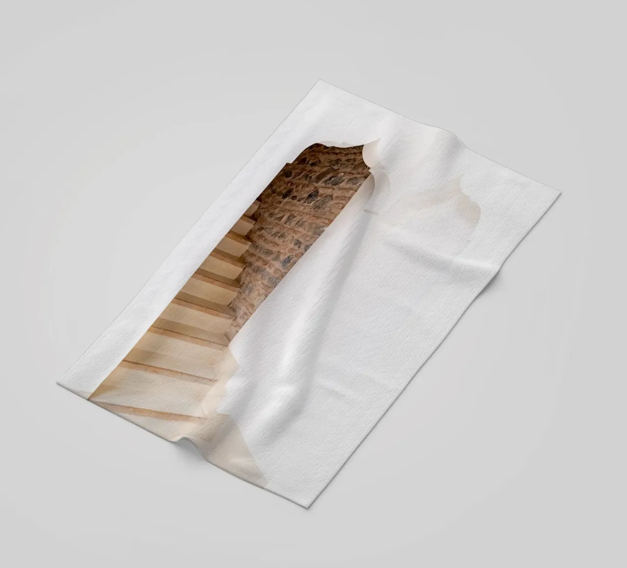 Scala ad arco bianca Boho a Marrakech telo mare da Henrike Schenk Photography