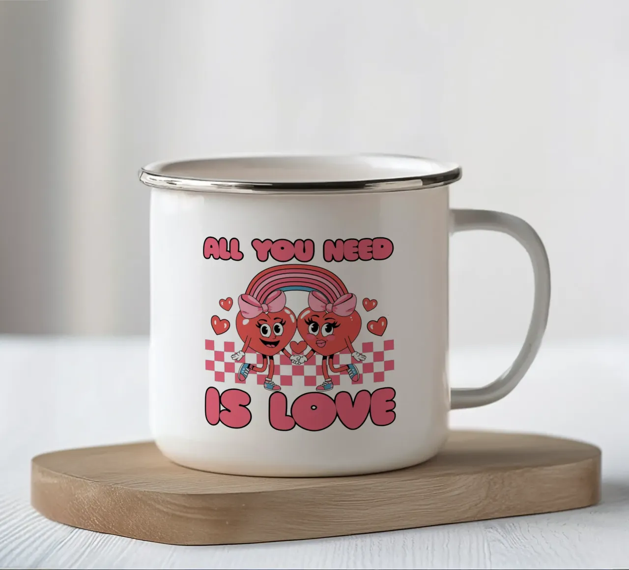 All You Need Is Love tazza in smalto da edsonramosart