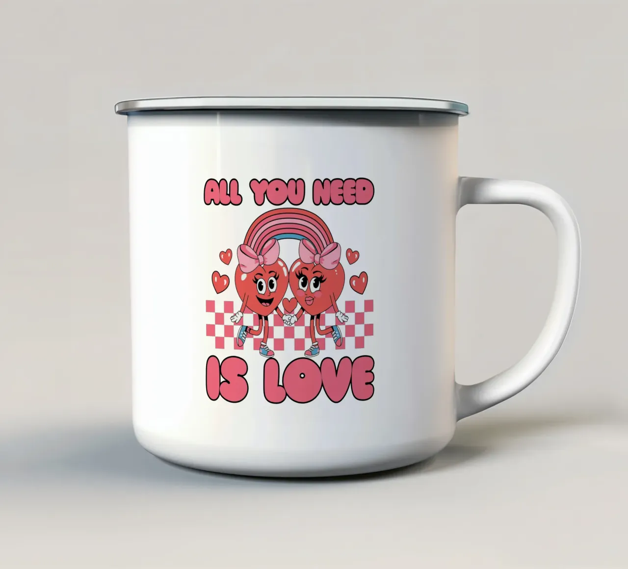 All You Need Is Love tazza in smalto da edsonramosart