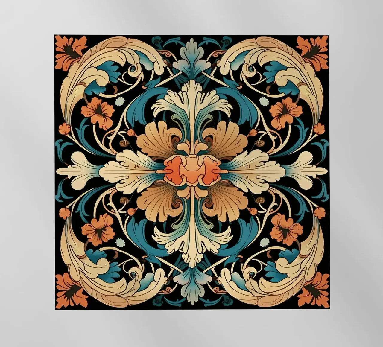 William Morris "Magia dei fiori" pellicola backlit da Botanical Art Studio