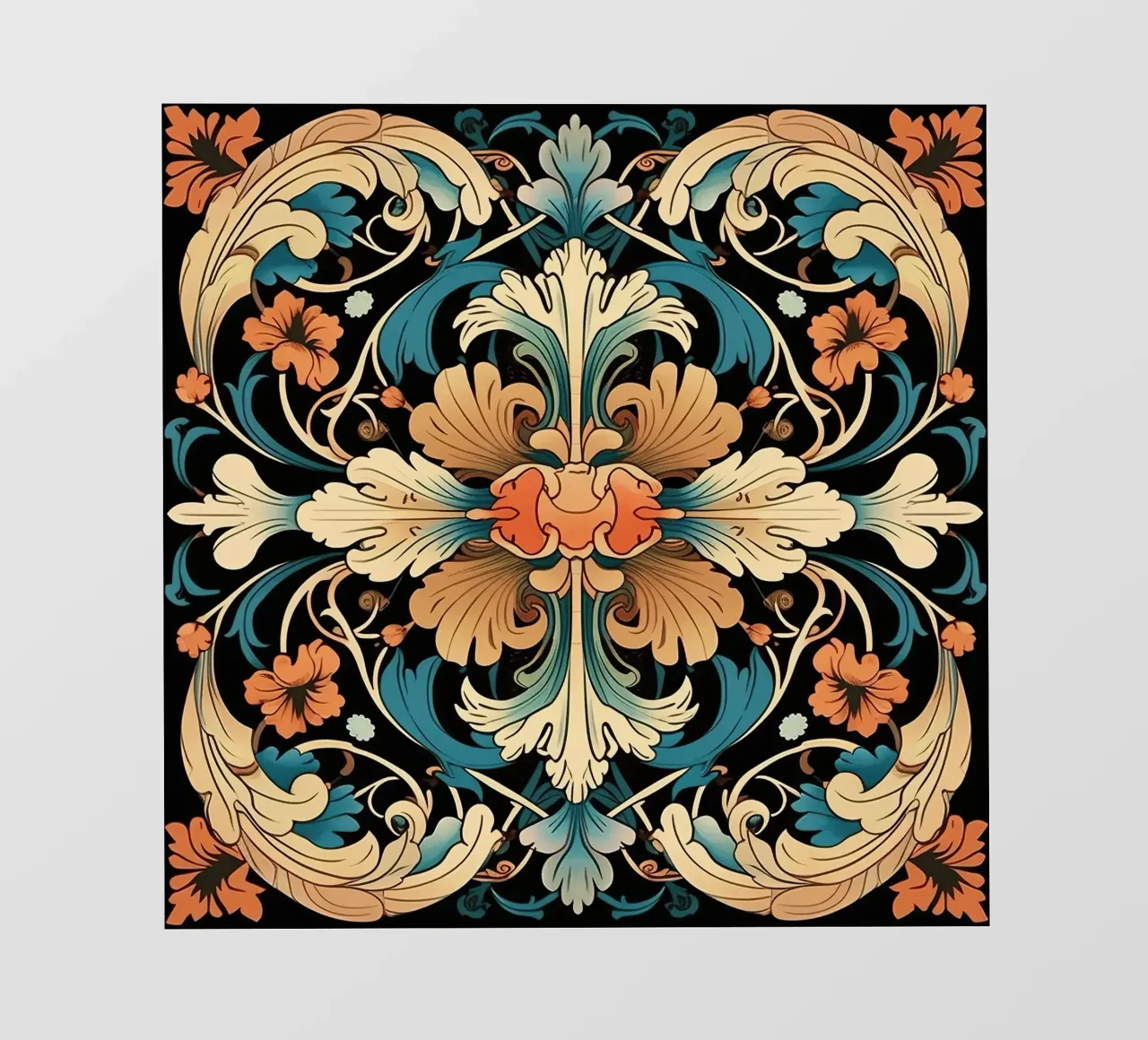William Morris "Magia dei fiori" pellicola backlit da Botanical Art Studio