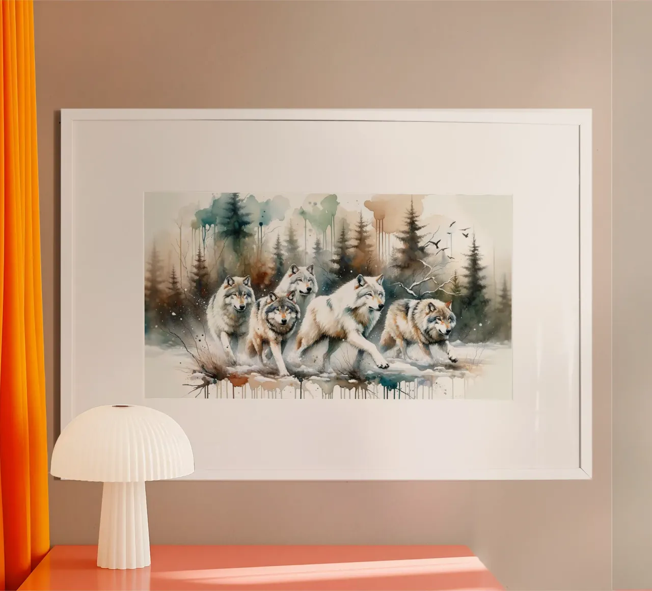 Acquerello Branco di lupi carta hahnemühle da Chromatic Fusion Studio