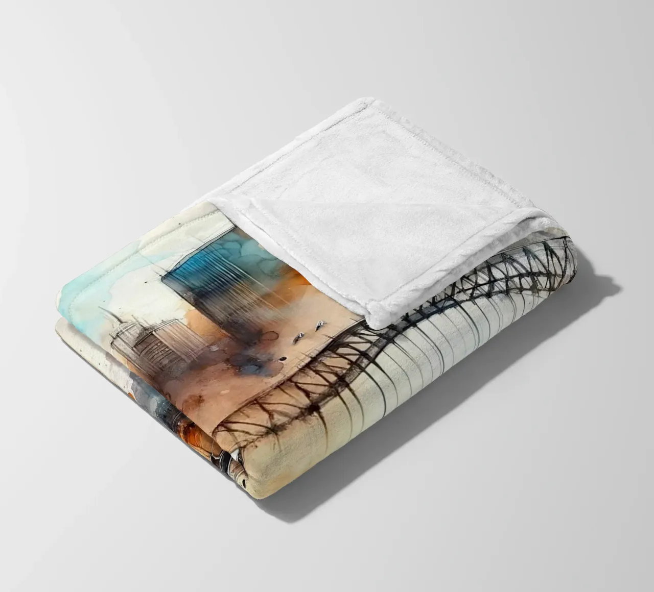 Acquerello Skyline Sydney coperta in pile da Chromatic Fusion Studio