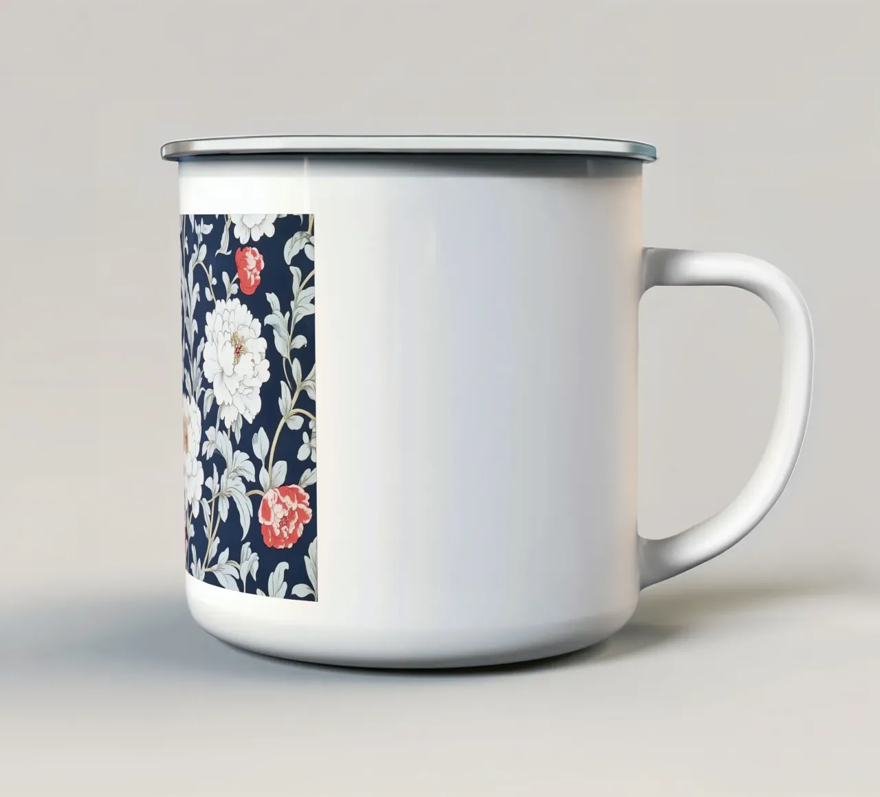 William Morris - Poesia in foglie e fiori tazza in smalto da Botanical Art Studio