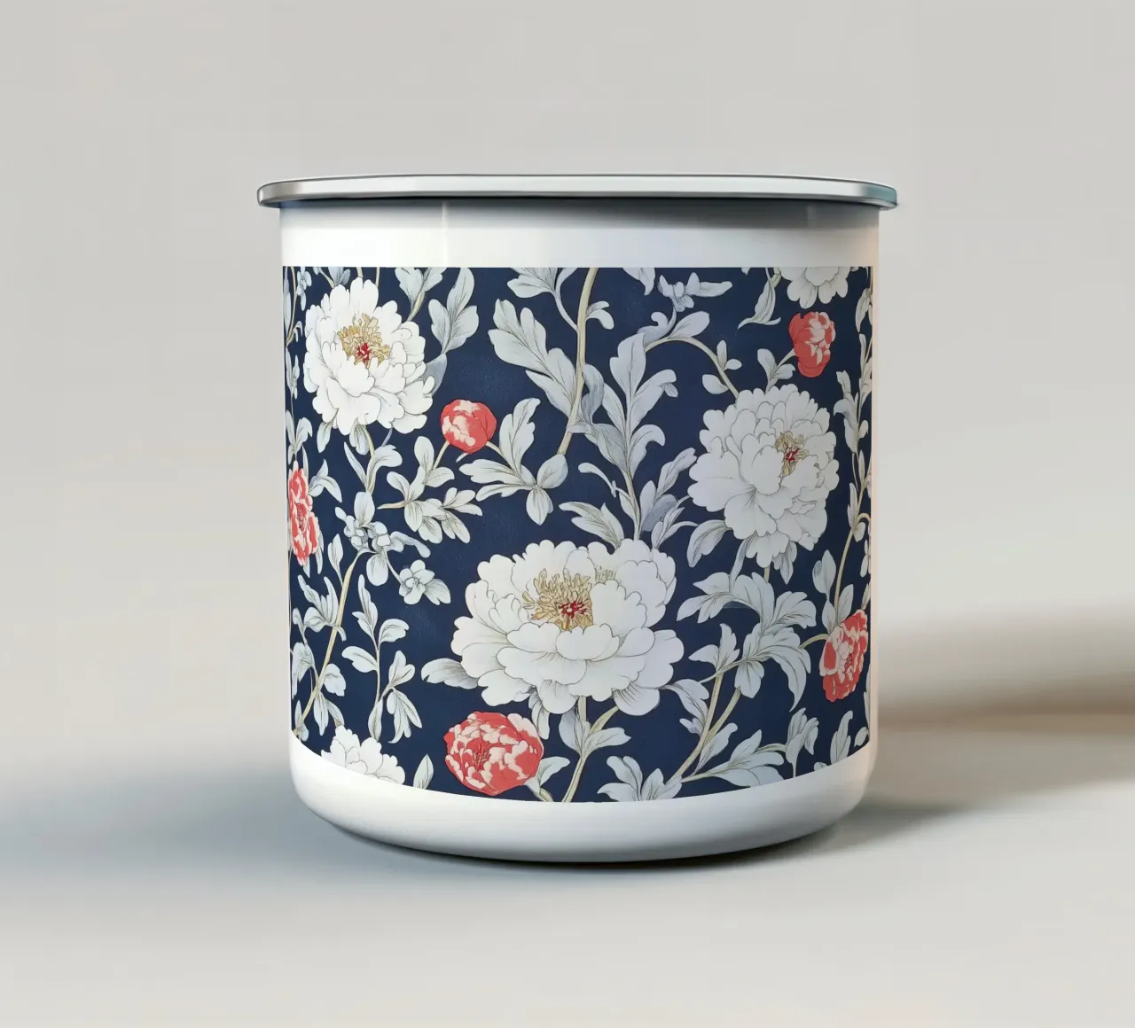 William Morris - Poesia in foglie e fiori tazza in smalto da Botanical Art Studio