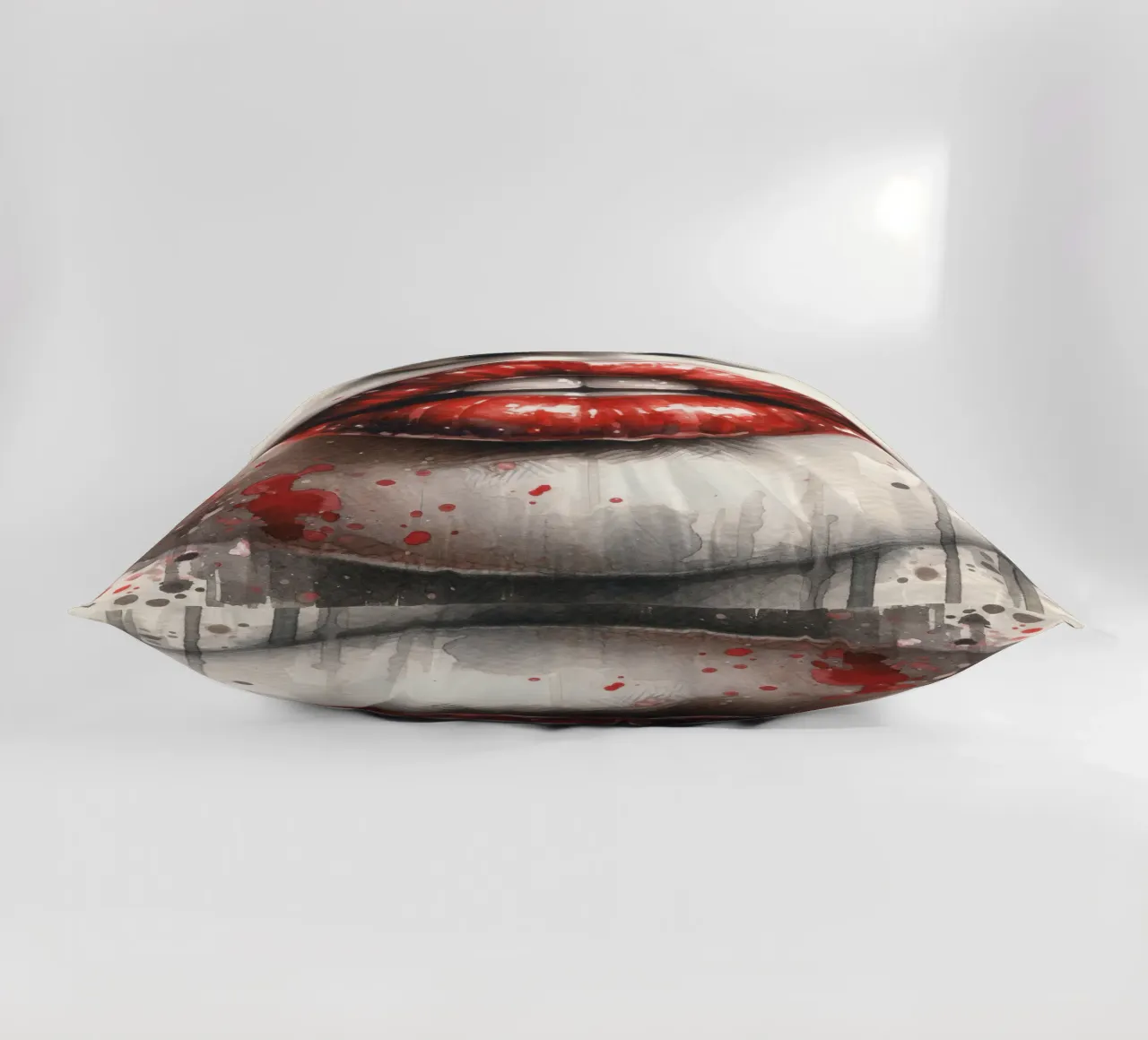 Labbra di donna acquerellate cuscino da Chromatic Fusion Studio