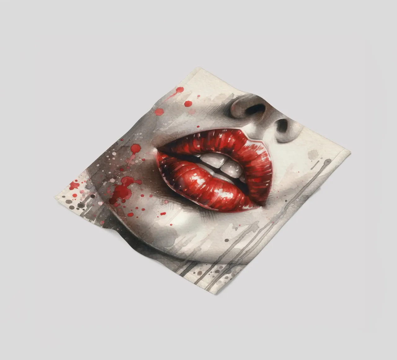 Labbra di donna acquerellate coperta in pile da Chromatic Fusion Studio