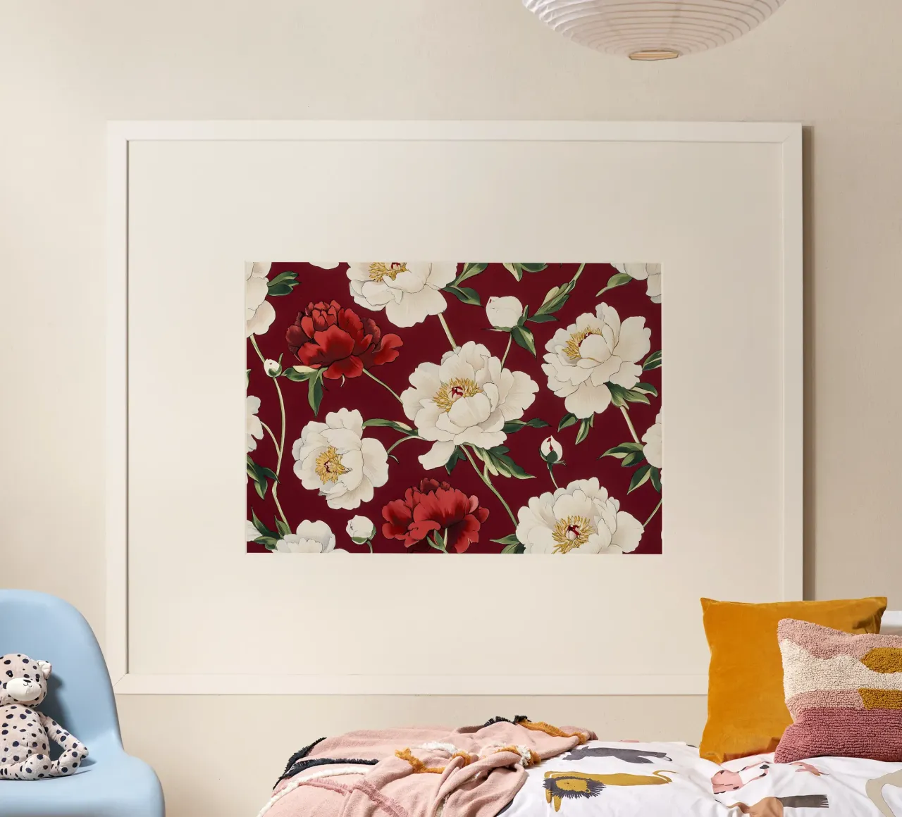 William Morris "Fiori sussurranti in stile Art Nouveau poster con telaio in alluminio da Botanical Art Studio