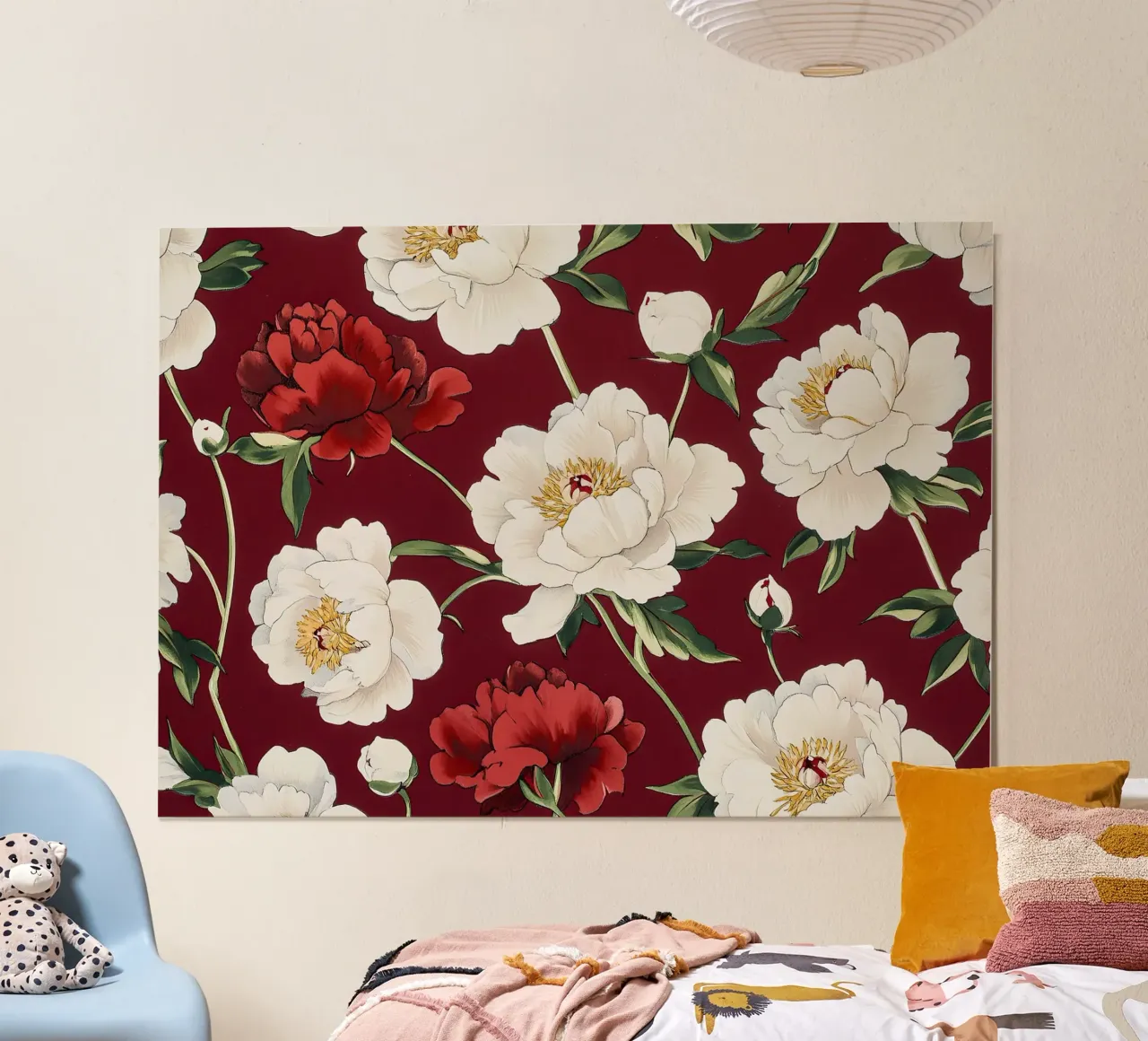William Morris "Fiori sussurranti in stile Art Nouveau poster con telaio in alluminio da Botanical Art Studio