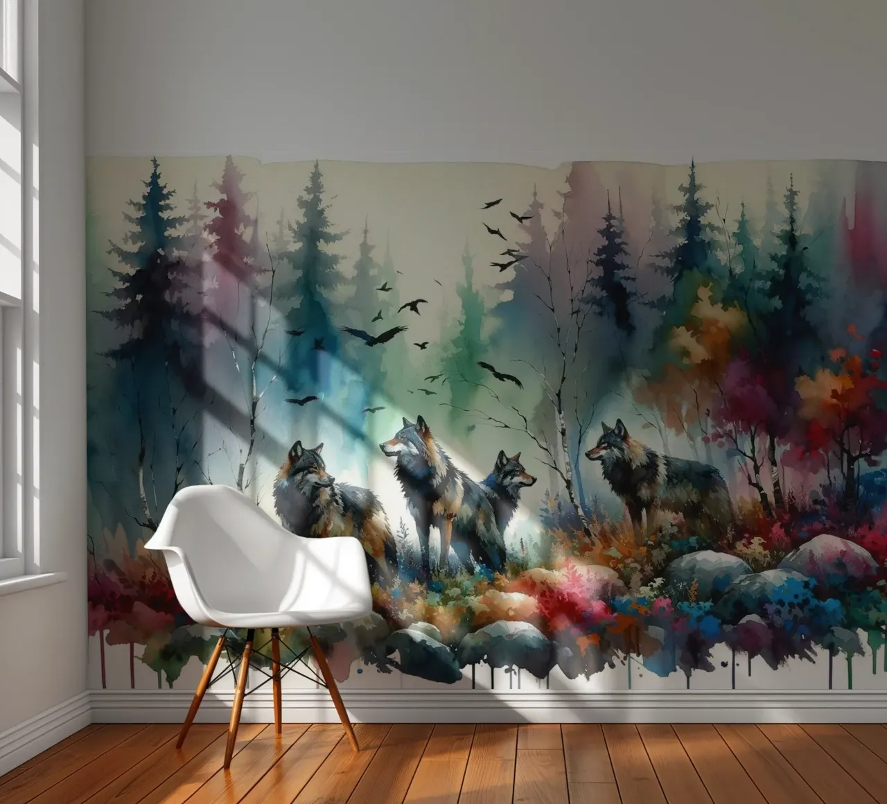Wilderness Melody the Wolves photo wallpaper by Chromatic Fusion Studio