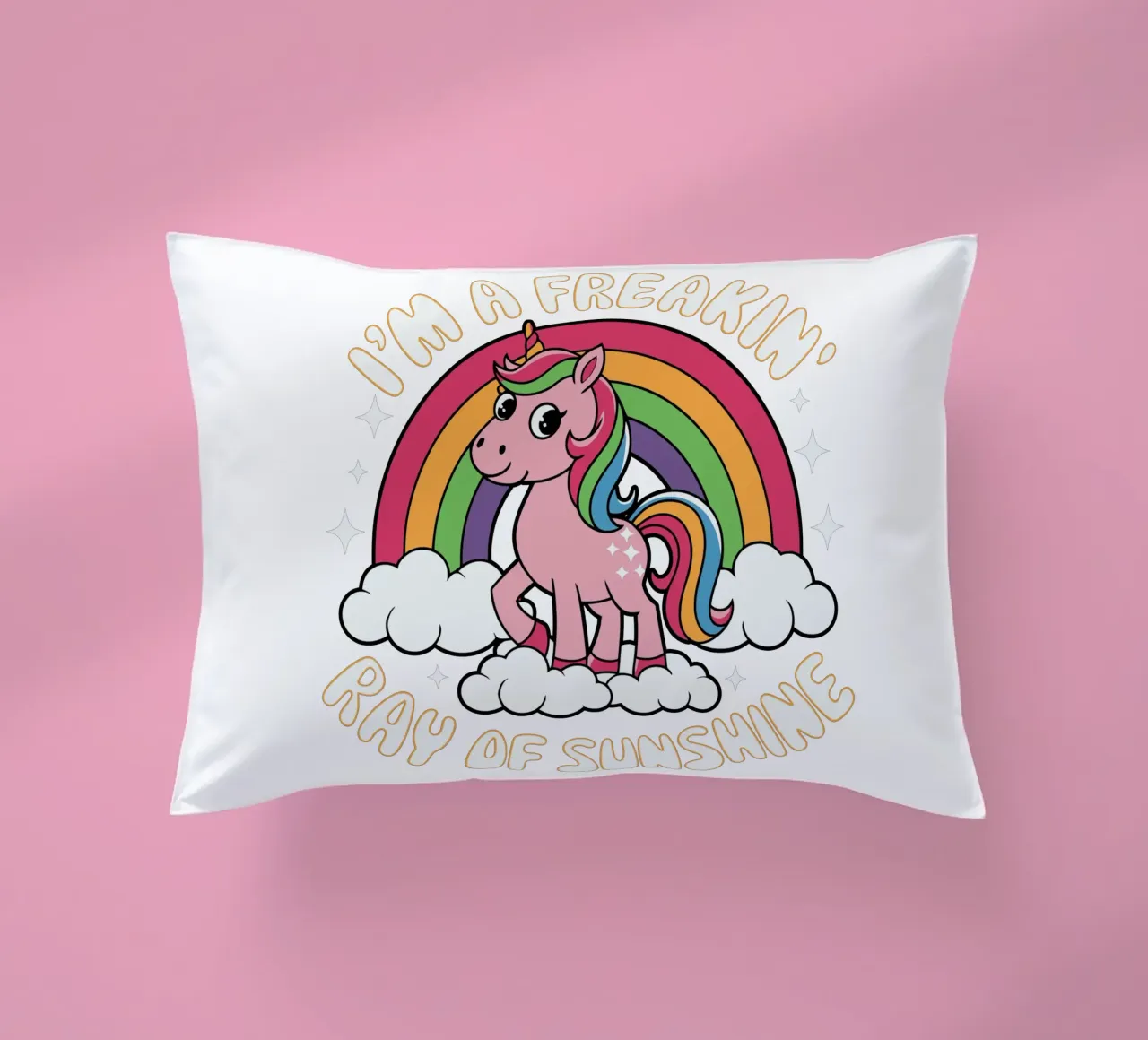 I'm a freakin' ray of sunshine decorative cushion by edsonramosart