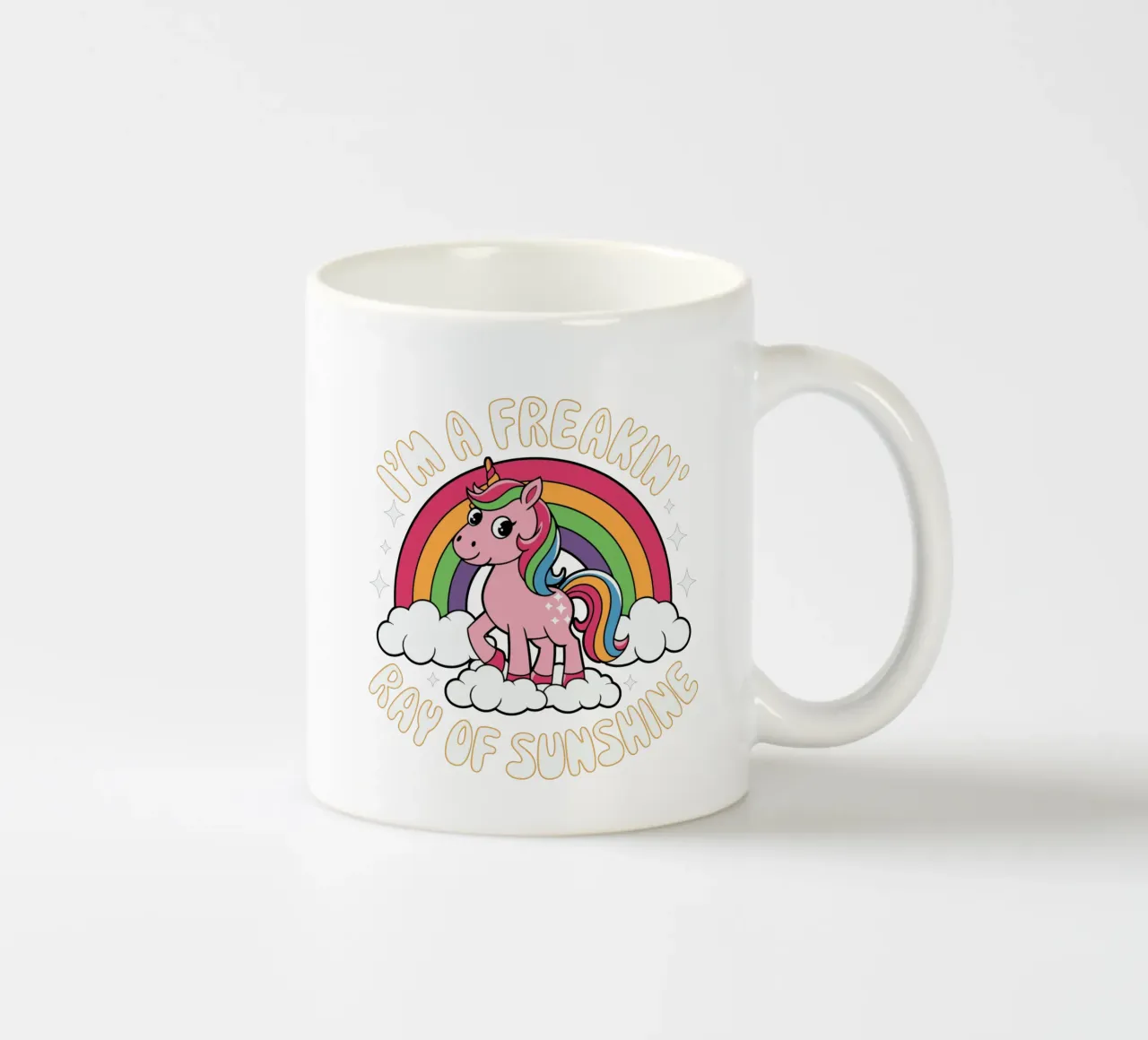I'm a freakin' ray of sunshine tazza in ceramica da edsonramosart