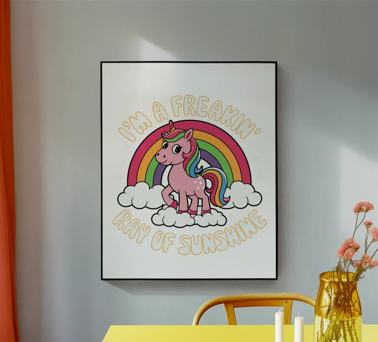 I'm a freakin' ray of sunshine acrylic glass by edsonramosart
