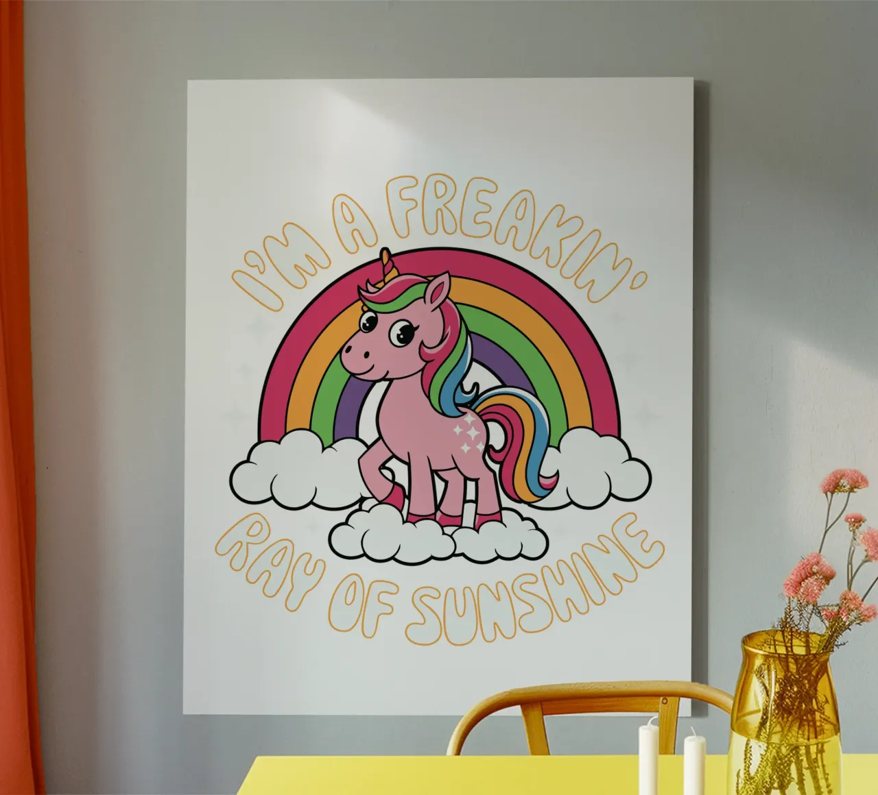 I'm a freakin' ray of sunshine canvas by edsonramosart