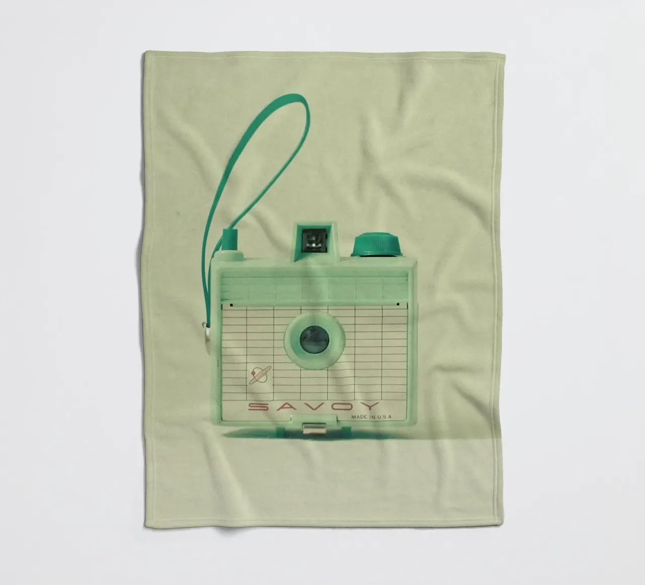 Mint fleece blanket by Cassia Beck Photography