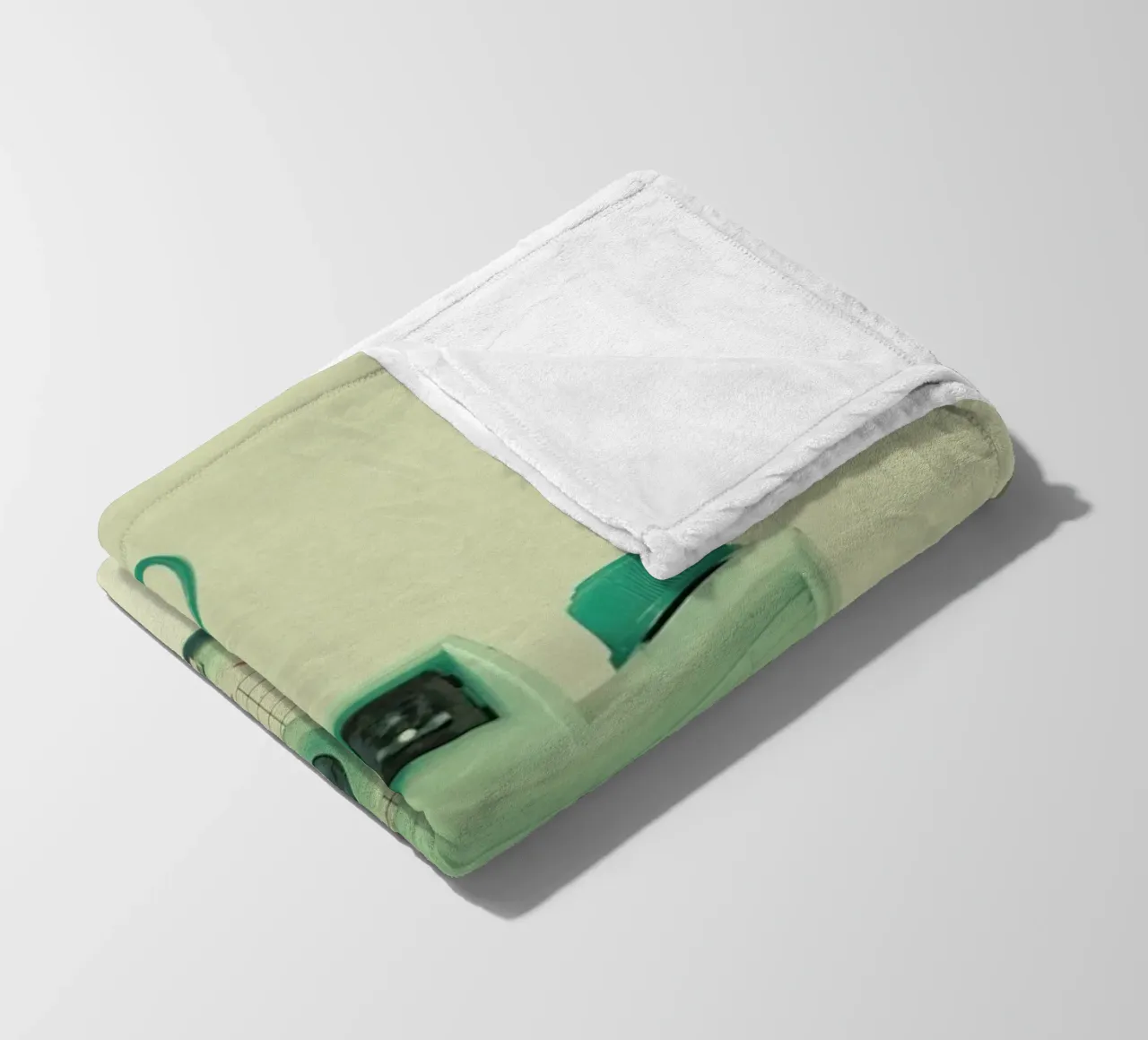 Mint fleece blanket by Cassia Beck Photography