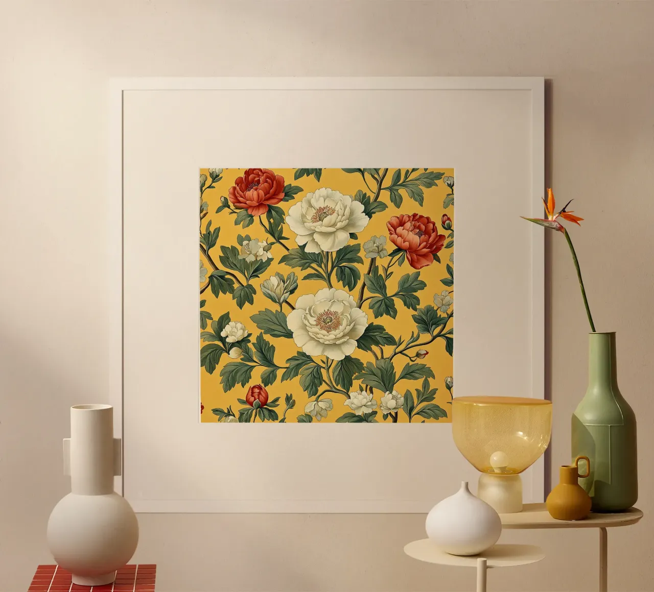William Morris "Sinfonia floreale poster con telaio in plastica da Botanical Art Studio