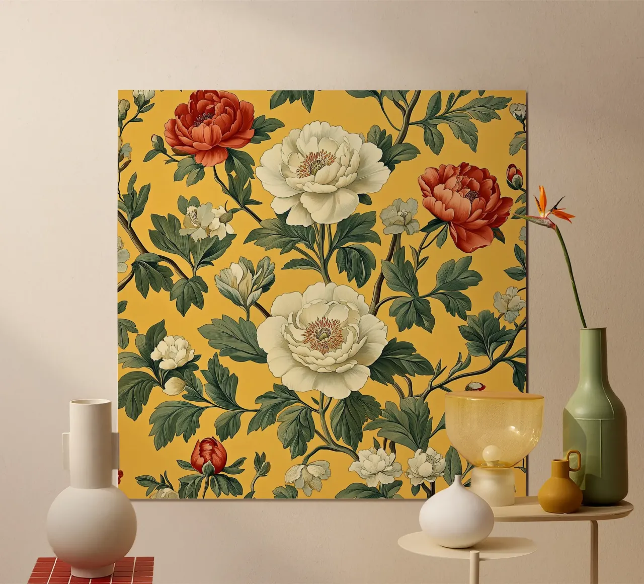 William Morris "Sinfonia floreale poster con telaio in plastica da Botanical Art Studio