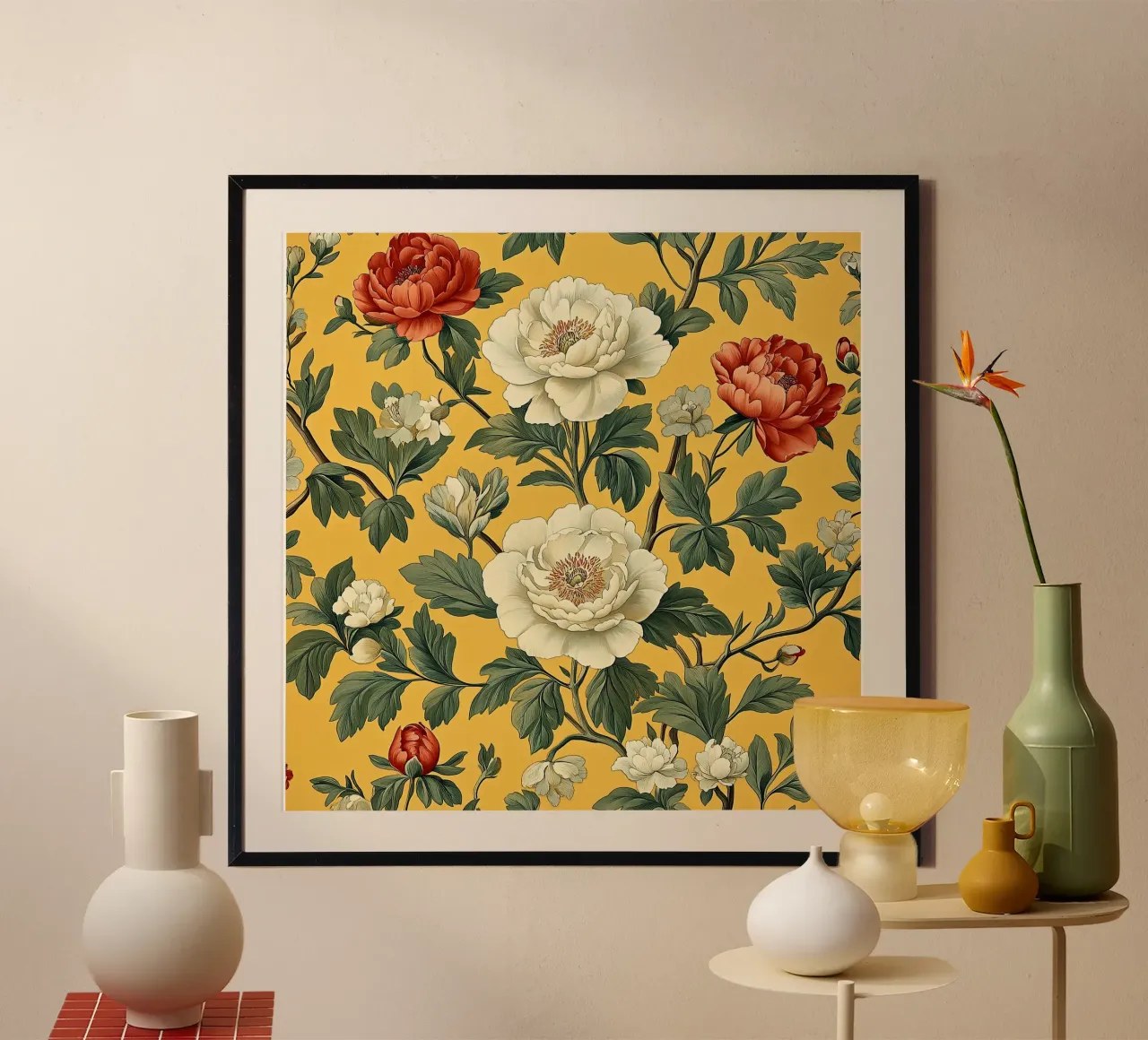 William Morris "Sinfonia floreale poster con telaio in plastica da Botanical Art Studio