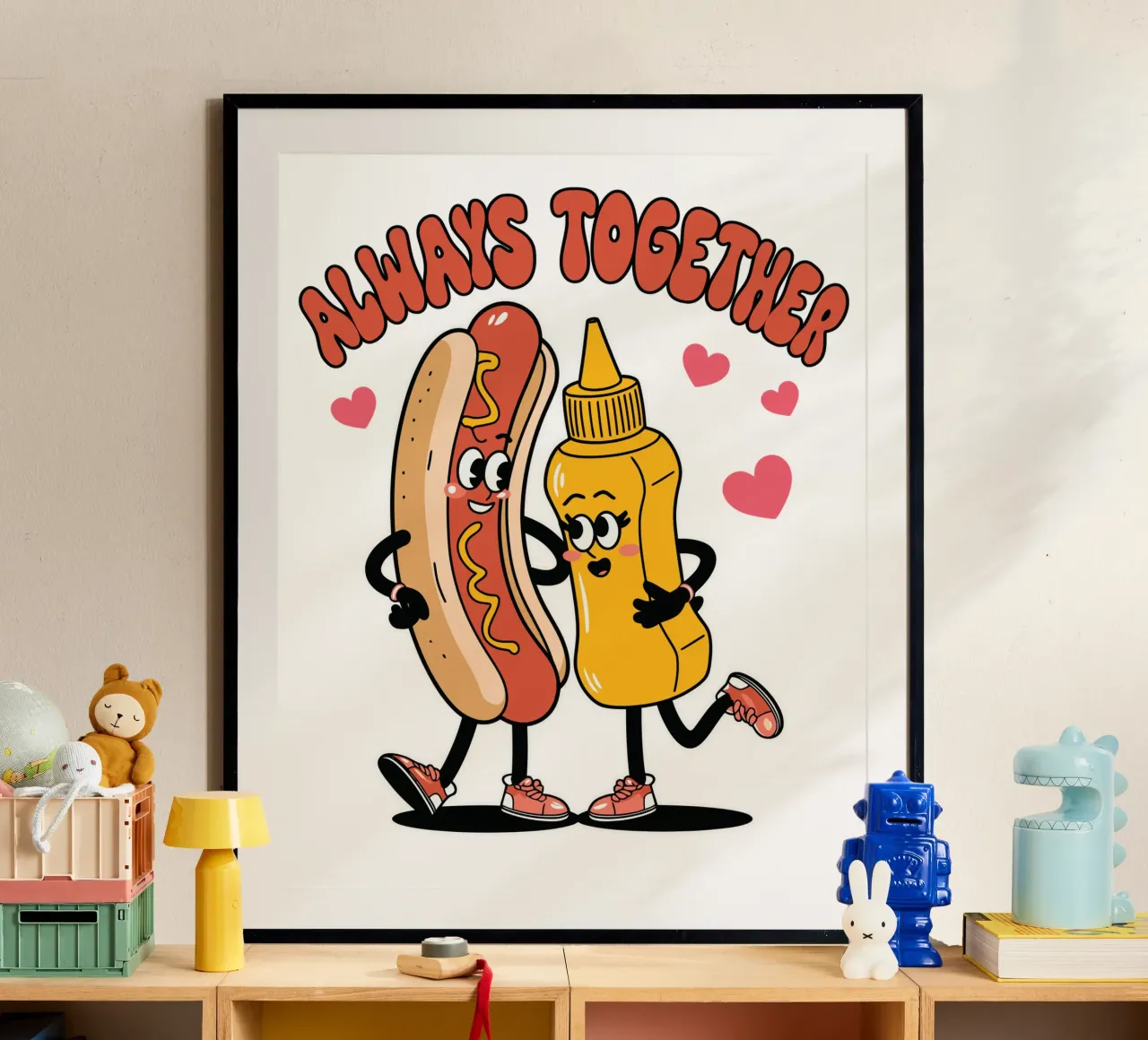 ALWAYS TOGETHER poster con telaio in plastica da edsonramosart