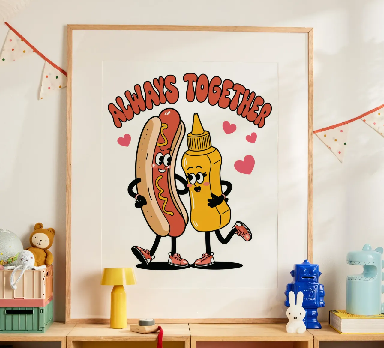 ALWAYS TOGETHER poster con telaio in plastica da edsonramosart