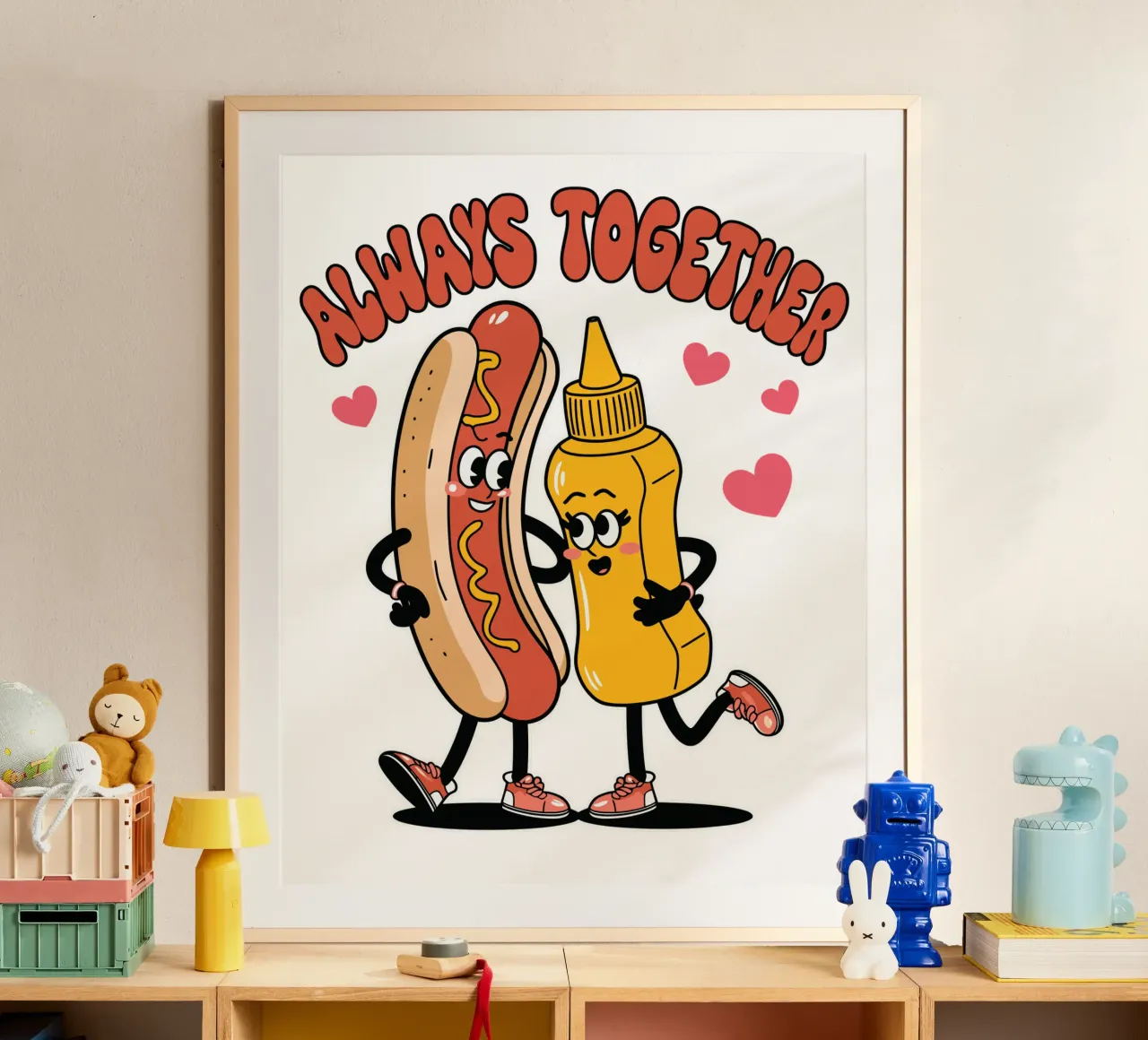 ALWAYS TOGETHER poster con telaio in plastica da edsonramosart
