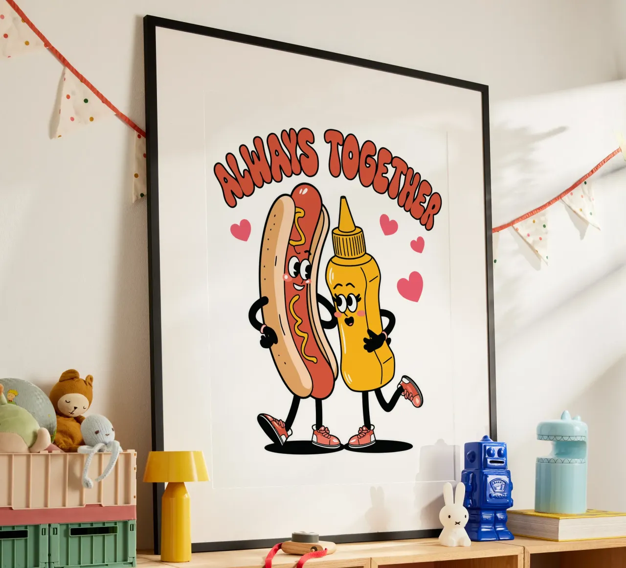 ALWAYS TOGETHER poster con telaio in plastica da edsonramosart