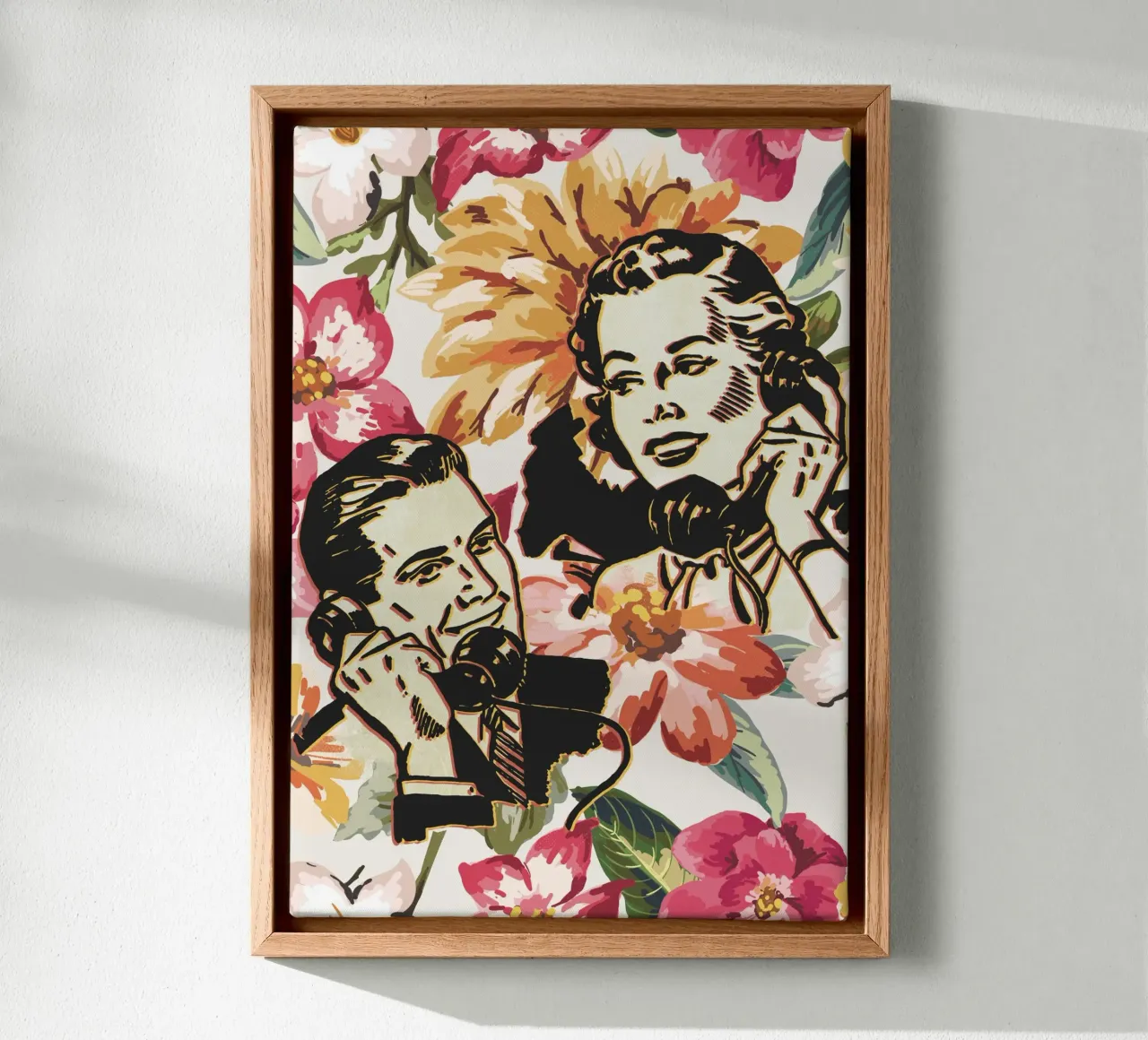 Love Is In The Air Leinwand mit Schattenfugenrahmen von lazydaypaper