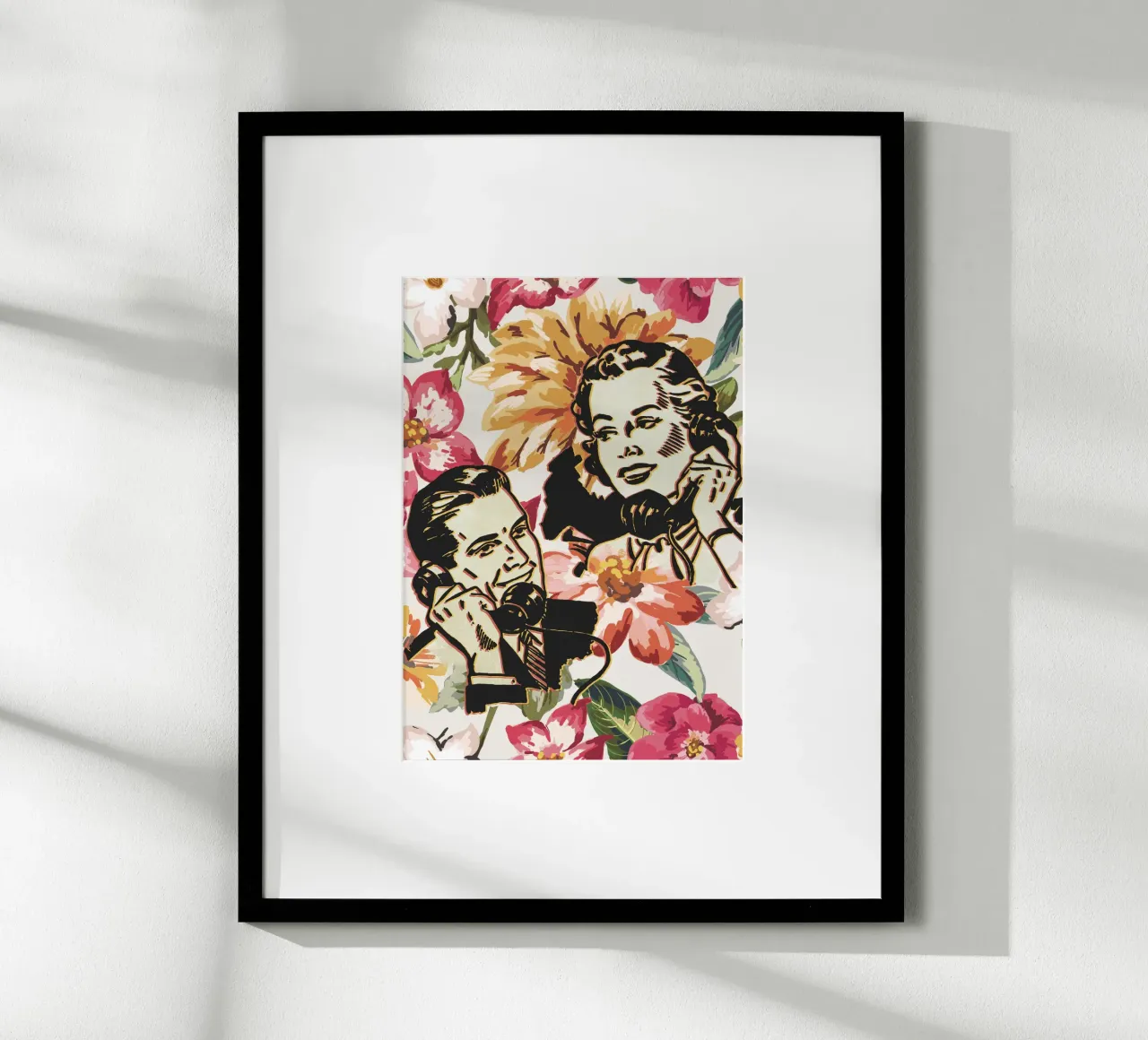 Love Is In The Air poster con telaio in legno da lazydaypaper