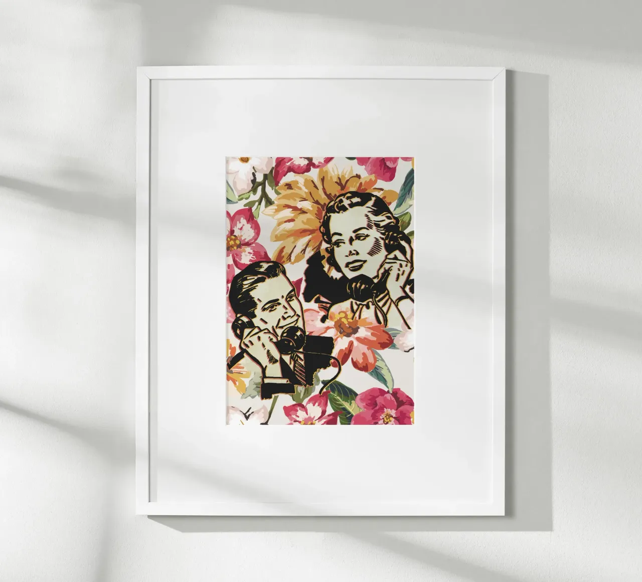 Love Is In The Air poster con telaio in legno da lazydaypaper