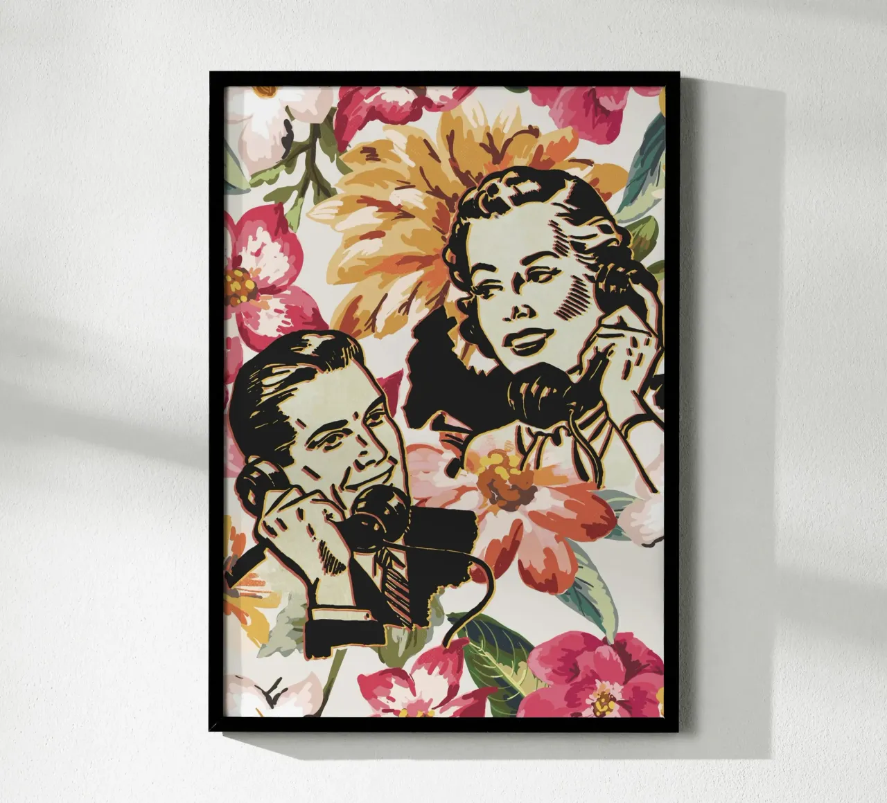 Love Is In The Air poster con telaio in legno da lazydaypaper