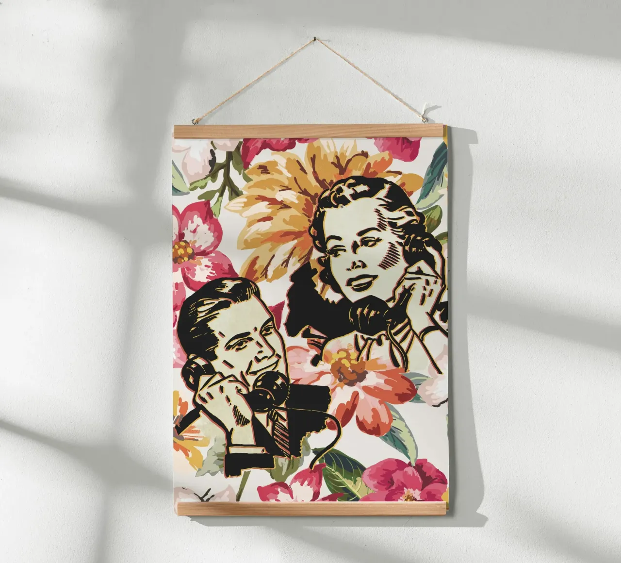 Love Is In The Air poster con telaio in legno da lazydaypaper