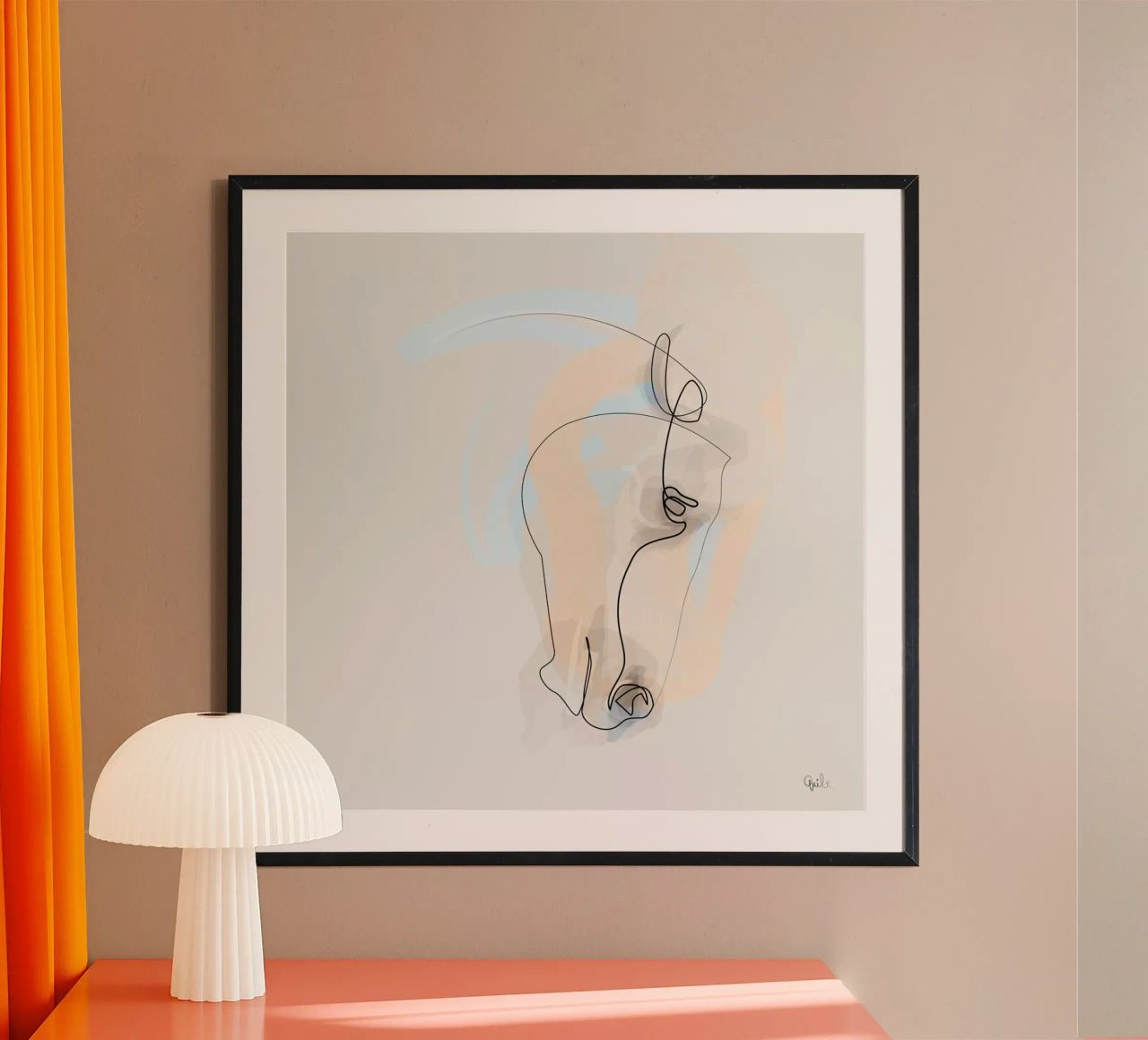 One Line Horse poster by Quibe