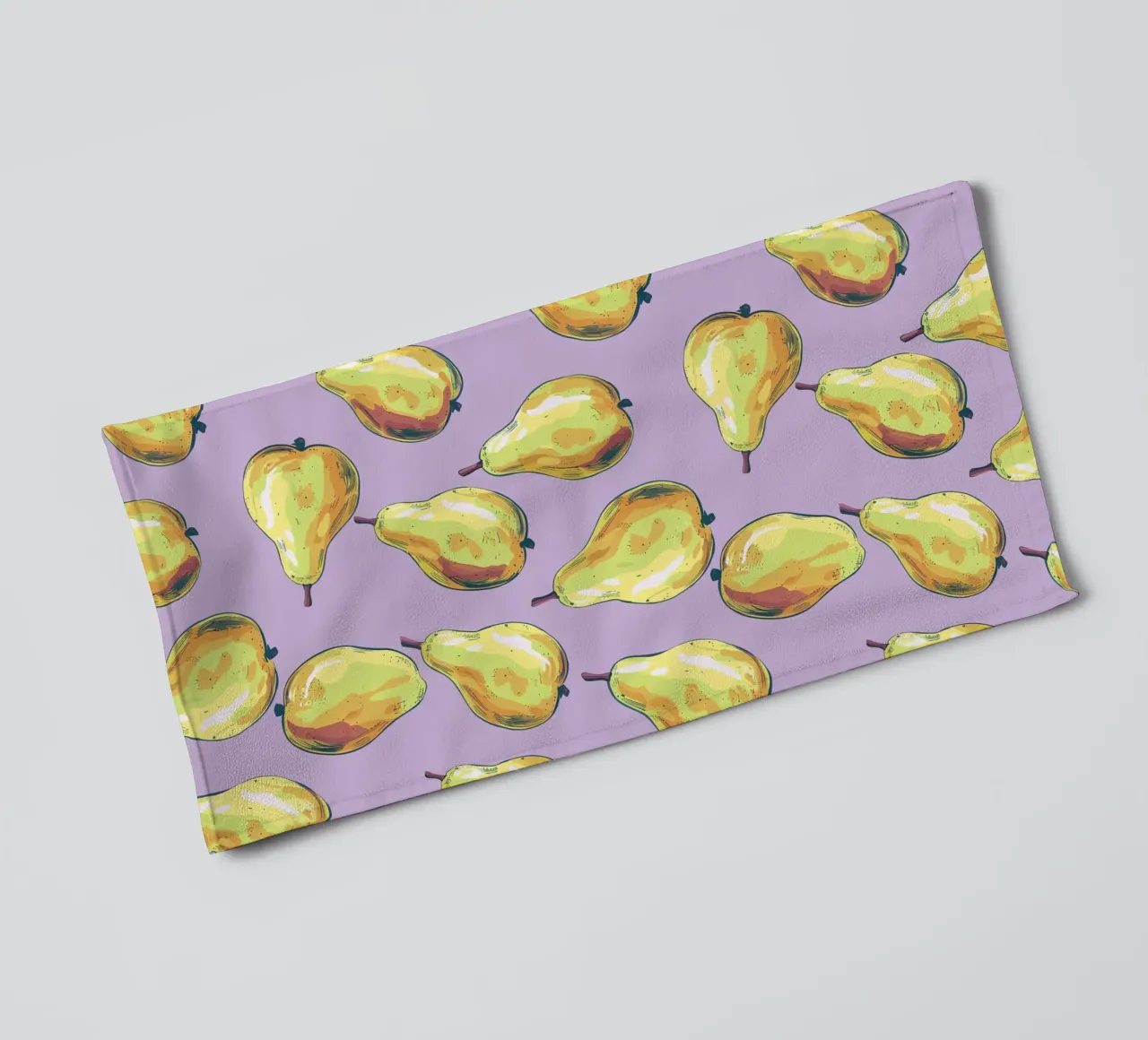 Yellow pear collection towel by Cat Grafic Design