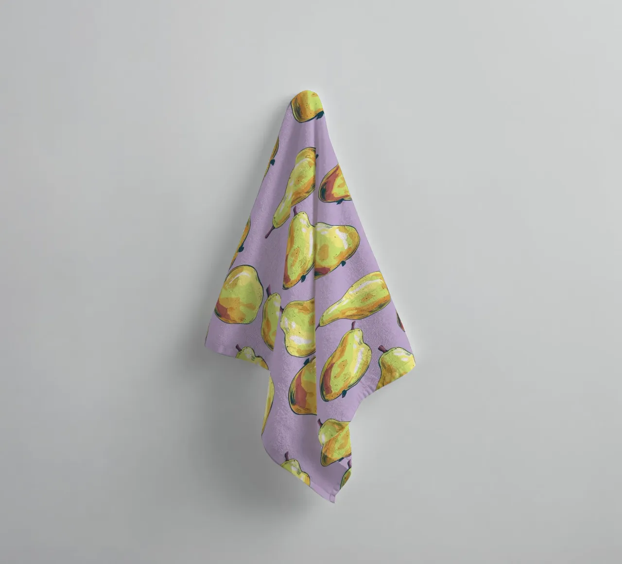 Yellow pear collection towel by Cat Grafic Design