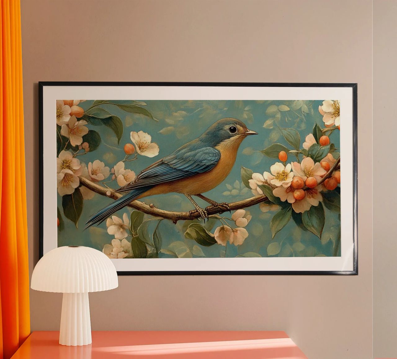 William Morris "Foliage and flapping wings" poster by Botanical Art Studio