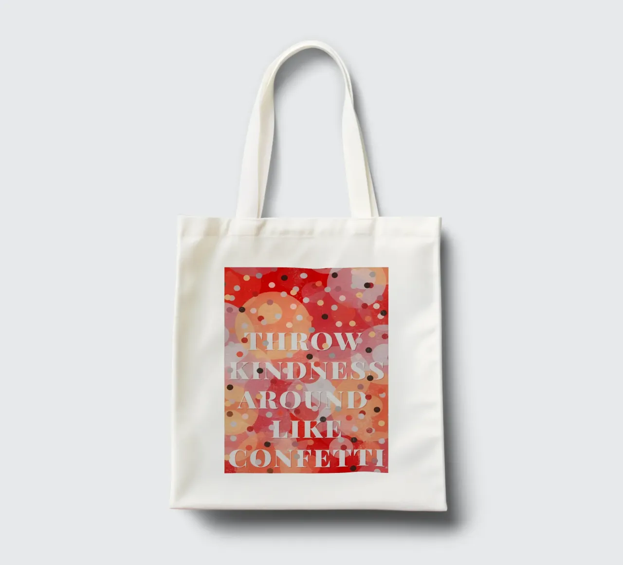 Throw Kindness Around Like Confetti borsa in juta da lazydaypaper