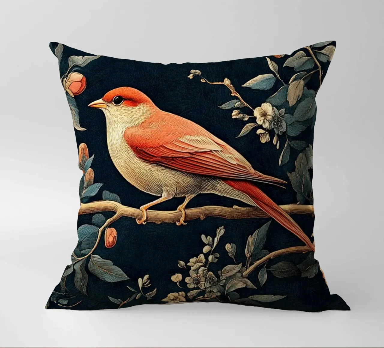 William Morris "Tra i viticci e le piume" cuscino da Botanical Art Studio