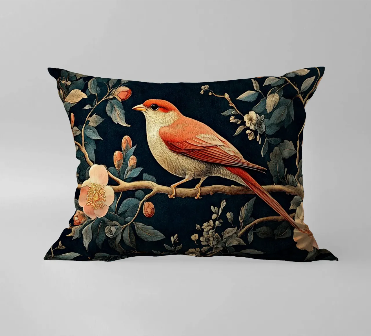 William Morris "Tra i viticci e le piume" cuscino da Botanical Art Studio