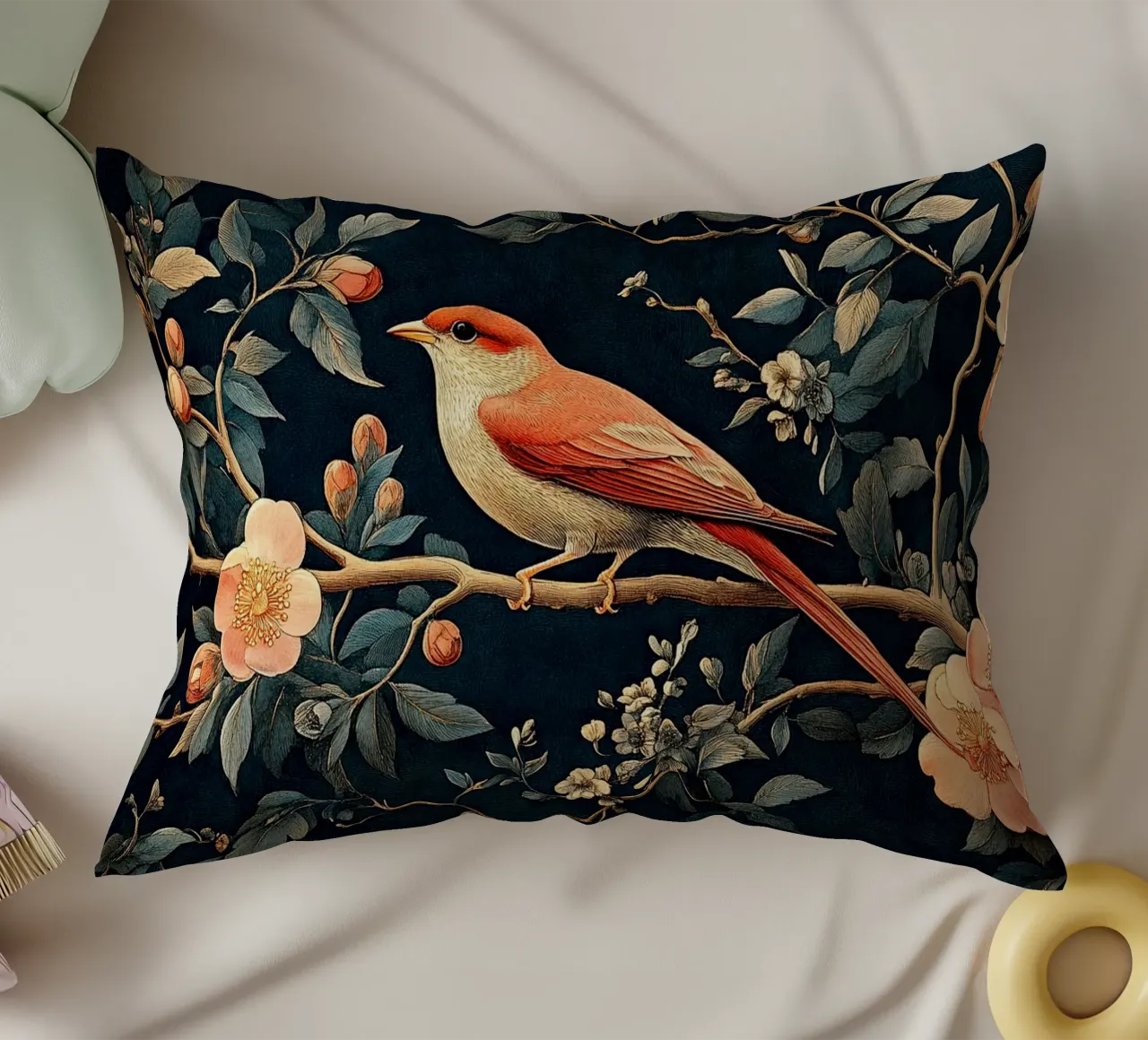 William Morris "Tra i viticci e le piume" cuscino da Botanical Art Studio
