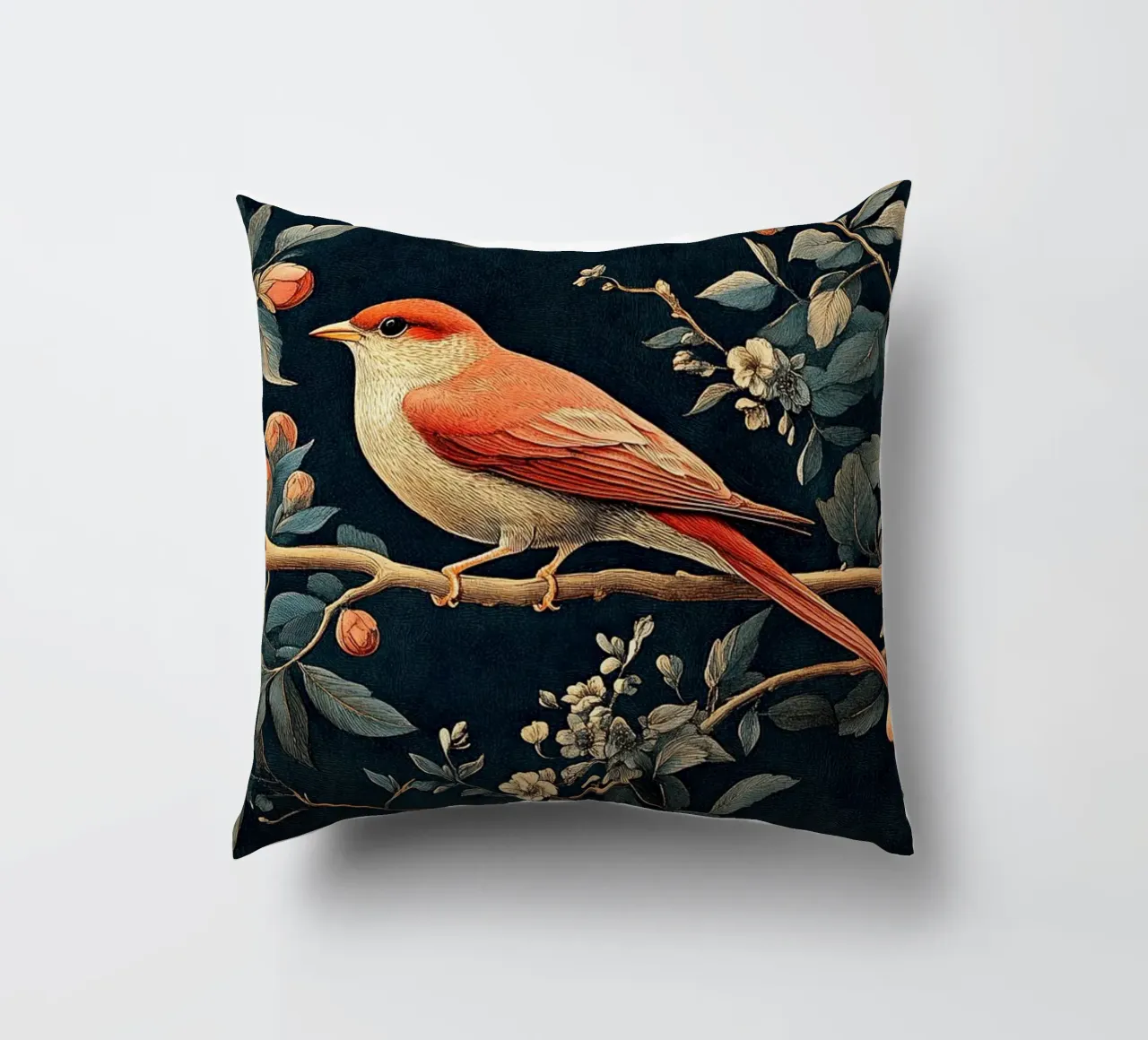 William Morris "Tra i viticci e le piume" cuscino da Botanical Art Studio