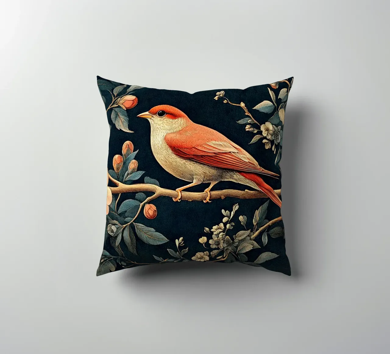William Morris "Tra i viticci e le piume" cuscino da Botanical Art Studio