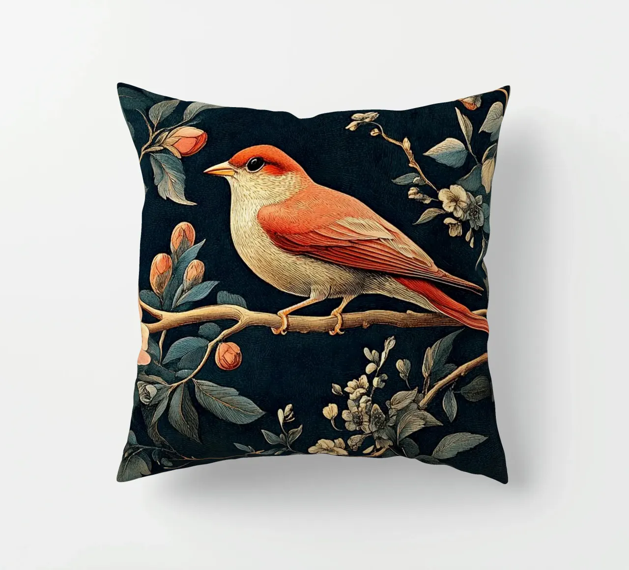 William Morris "Tra i viticci e le piume" cuscino da Botanical Art Studio