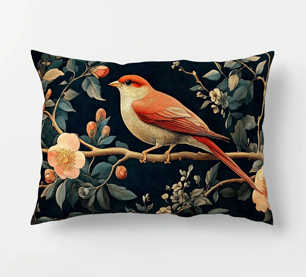 William Morris "Tra i viticci e le piume" cuscino da Botanical Art Studio