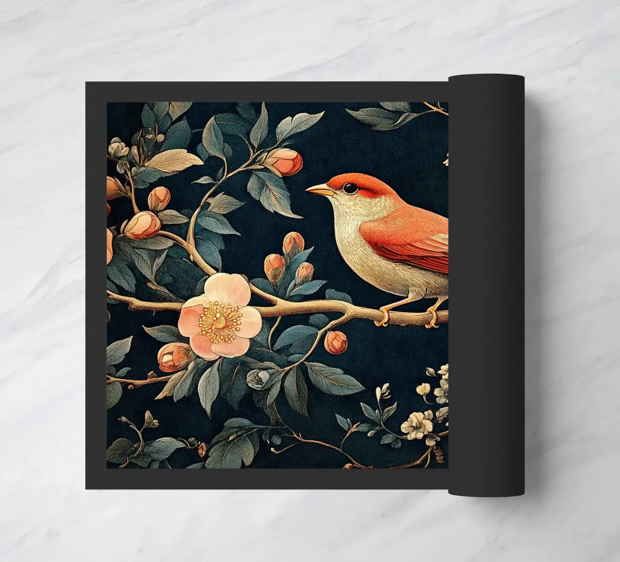 William Morris "Tra i viticci e le piume" zerbino da Botanical Art Studio