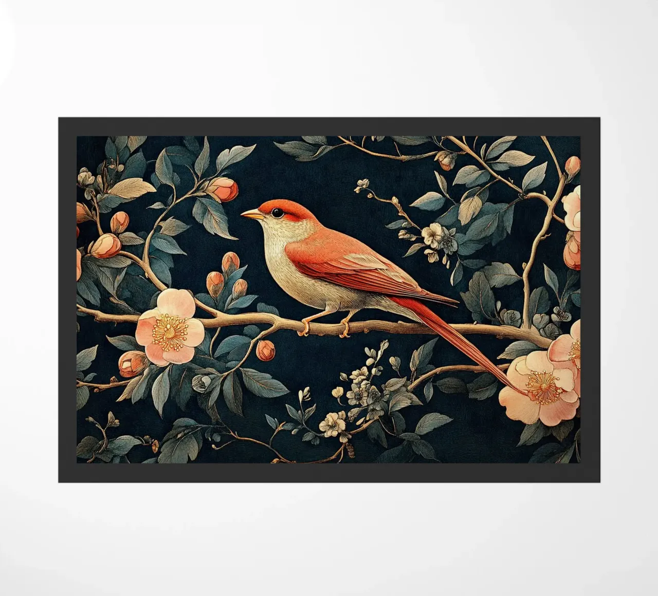 William Morris "Tra i viticci e le piume" zerbino da Botanical Art Studio