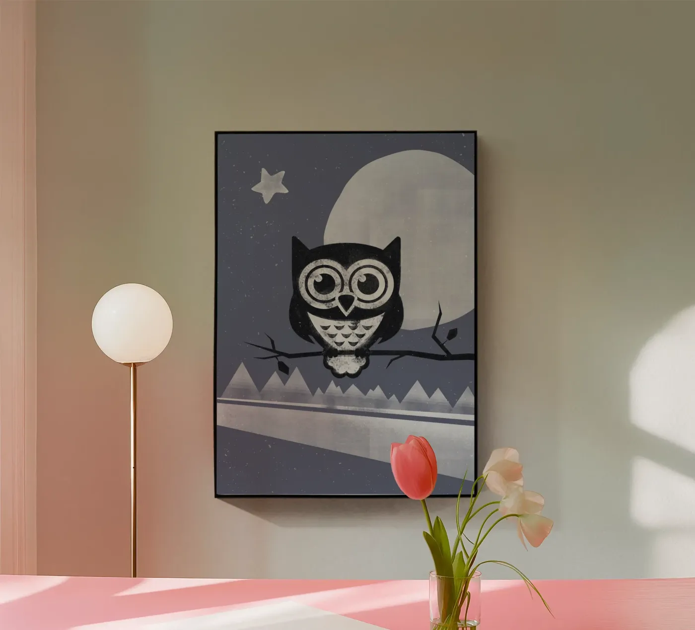 Winter Eule plexiglass da lazydaypaper